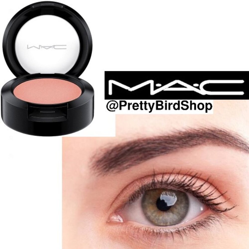 MAC SHELL PEACH eyeshadow NIB Satin neutral nude pink coral natural
